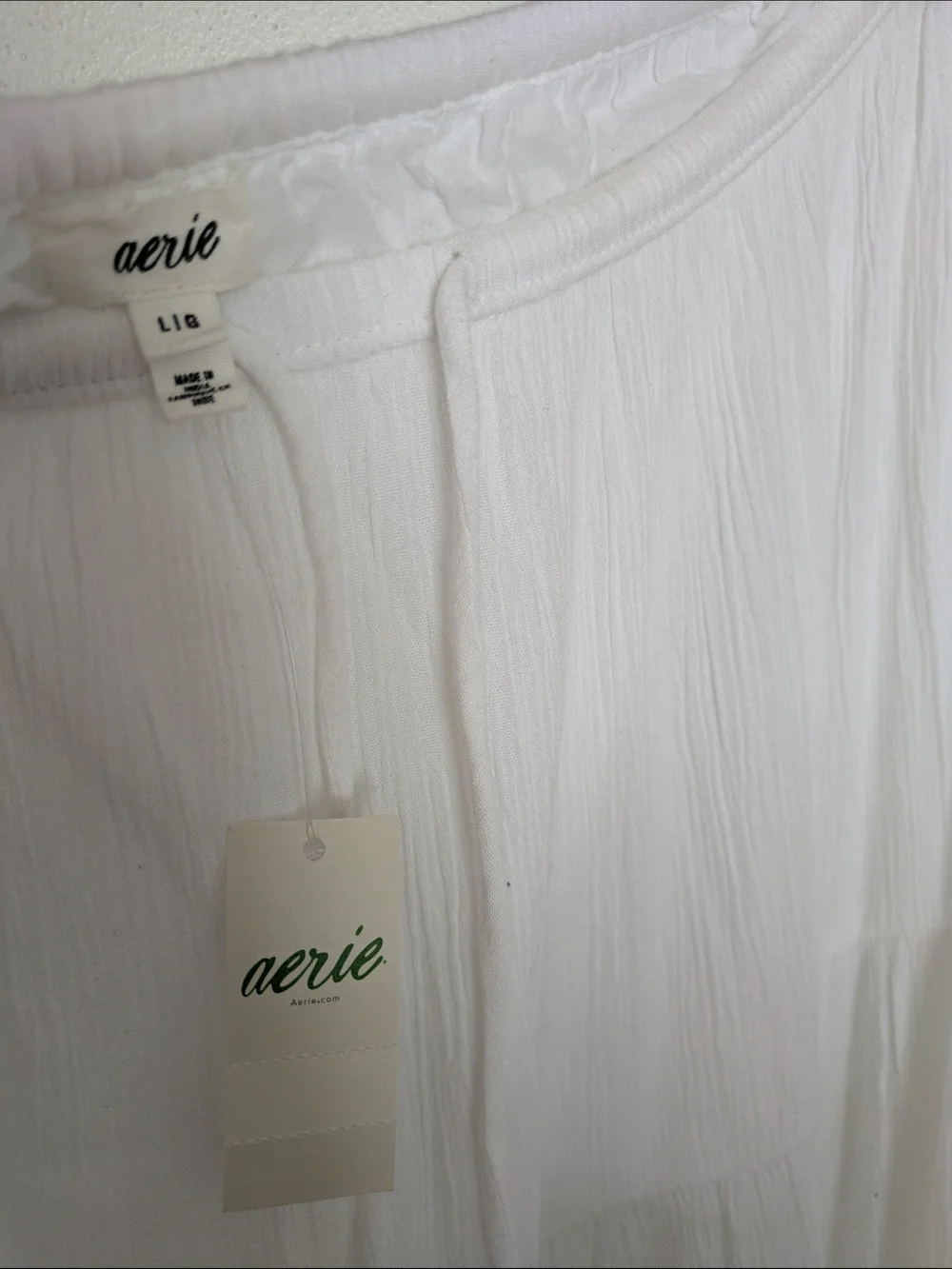 Aerie White Tiered Maxi Skirt NWT Large | Boho Cottagecore Coastal Summer
